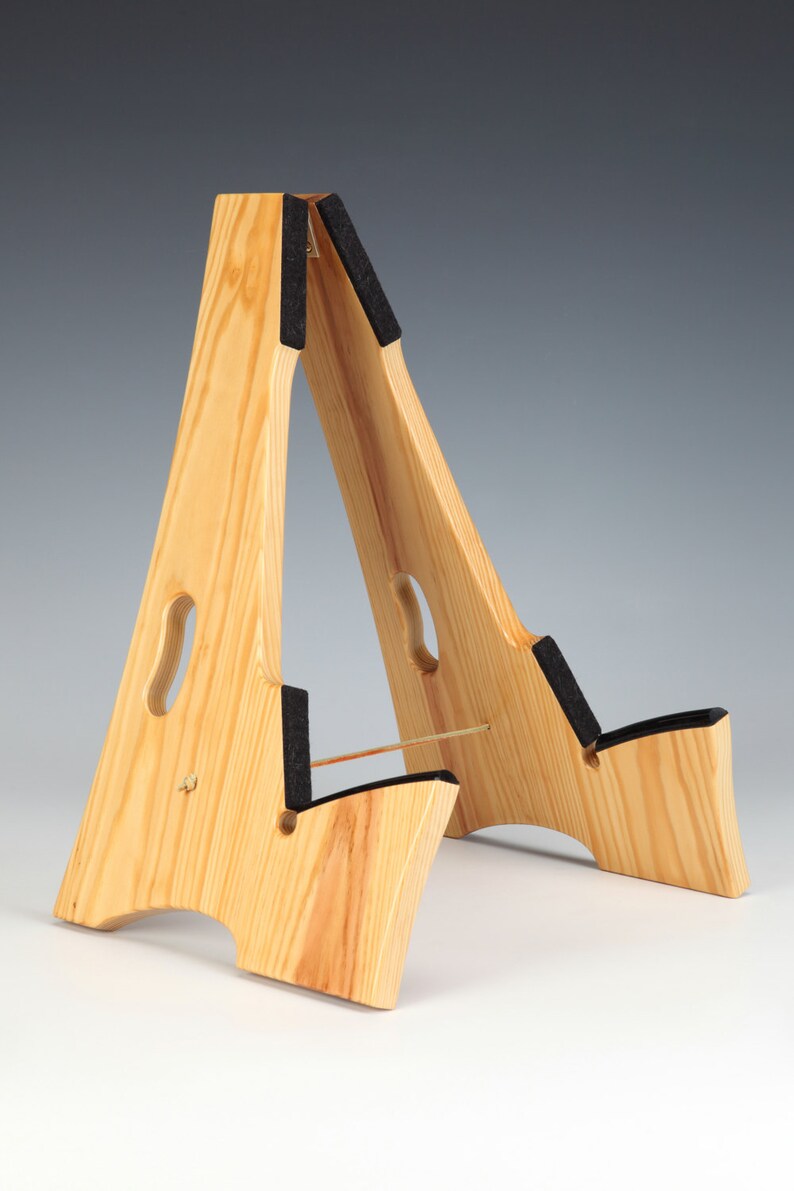 Clear Pine wood, Slay-Frame wood guitar stand image 1