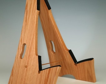 Red Oak  wood, Slay-Frame wood guitar stand