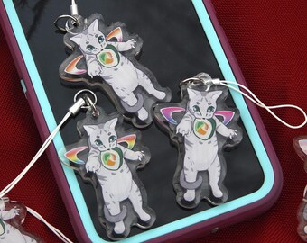 Kitty Pride Phone Charm Key Chains