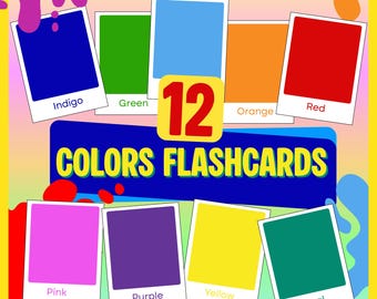 Tarjetas de colores Montessori: Tarjetas de aprendizaje imprimibles para niños pequeños (descarga digital)