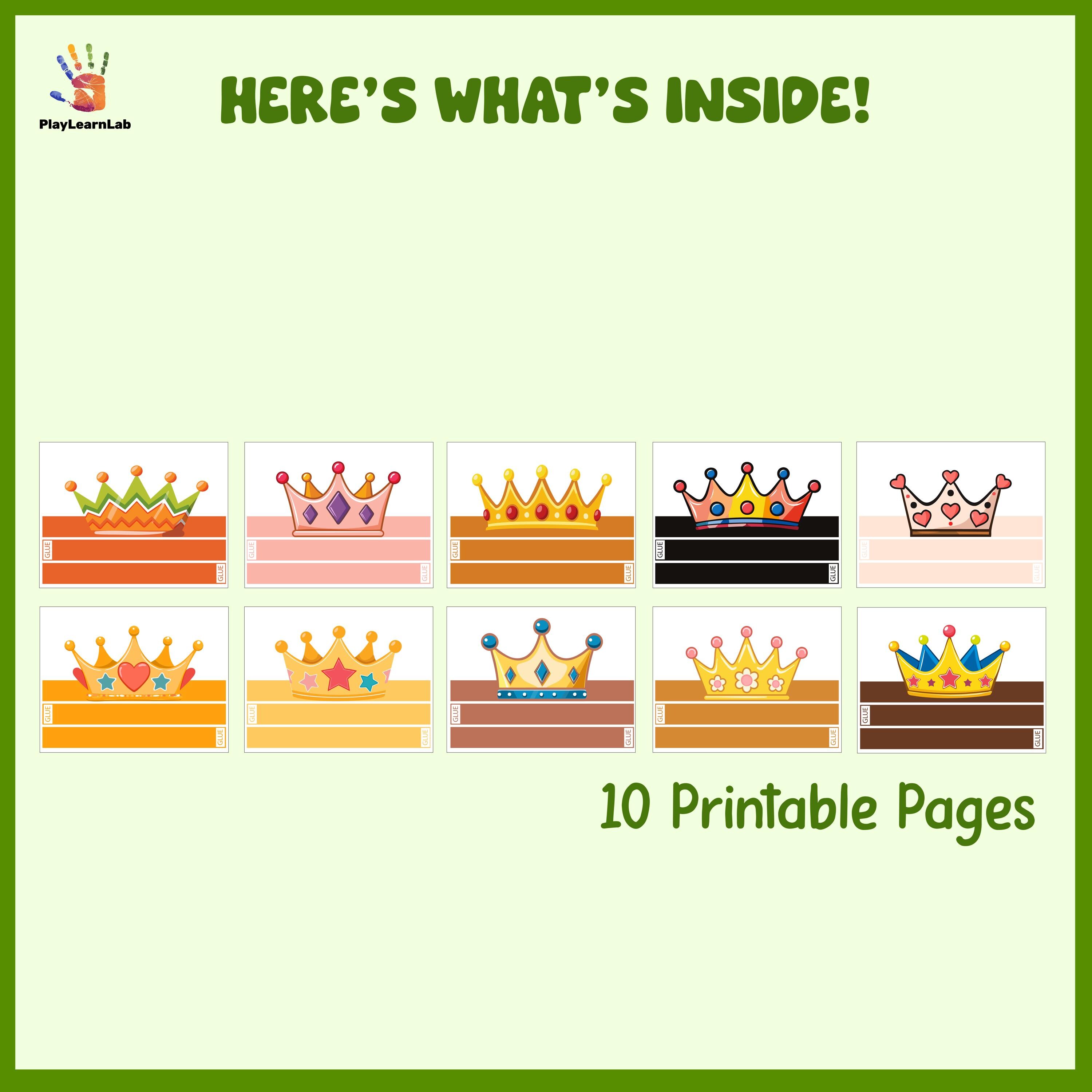 Printable Paper Crowns for Kids: DIY Birthday Party Hats (PDF Download ...