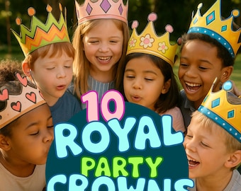 Coronas de papel imprimibles para niños: Sombreros de fiesta de cumpleaños DIY (Descarga PDF)