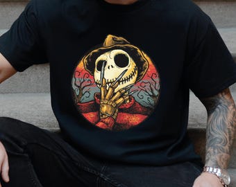 Nightmare Before Freddy T-Shirt: Jack Skellington Halloween Tee