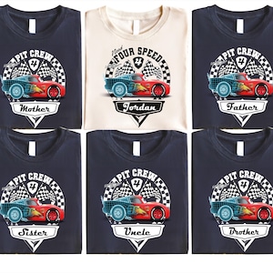 Need Four Speed Birthday Shirt, Car Race Birthday T-Shirt, Cars 4th Birthday Shirt, Custom Birthday Boy Shirt, 4th Birthday, Racing Birthday