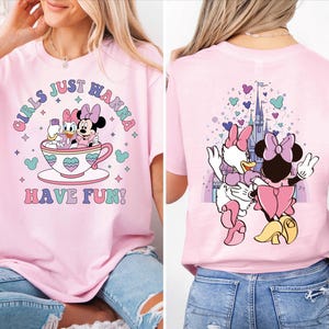 Girls just Wanna Have Fun Shirt, Minnie And Daisy Best Friends Shirt, Besties Matching Shirt, Disney Besties Shirt, Disney Girls Trip Shirt