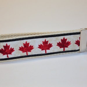 Llavero Llavero pulsera Llavero Canadiense Maple Leaf Rojo y beige