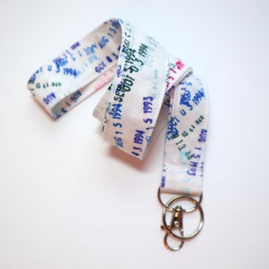 Lanière de bibliothèque avec dispositif de séparation en option - date d'échéance de la carte de bibliothèque - lanière de bibliothèque - porte-badge d'identité - cadeau pour enseignant
