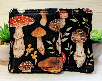 Herbruikbare spons - Bospaddenstoelen - schoonmaakdoekje - Keukenaccessoire - decoratief - set van 2 - wasbare spons