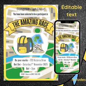 Amazing Race Party Invitation Printable