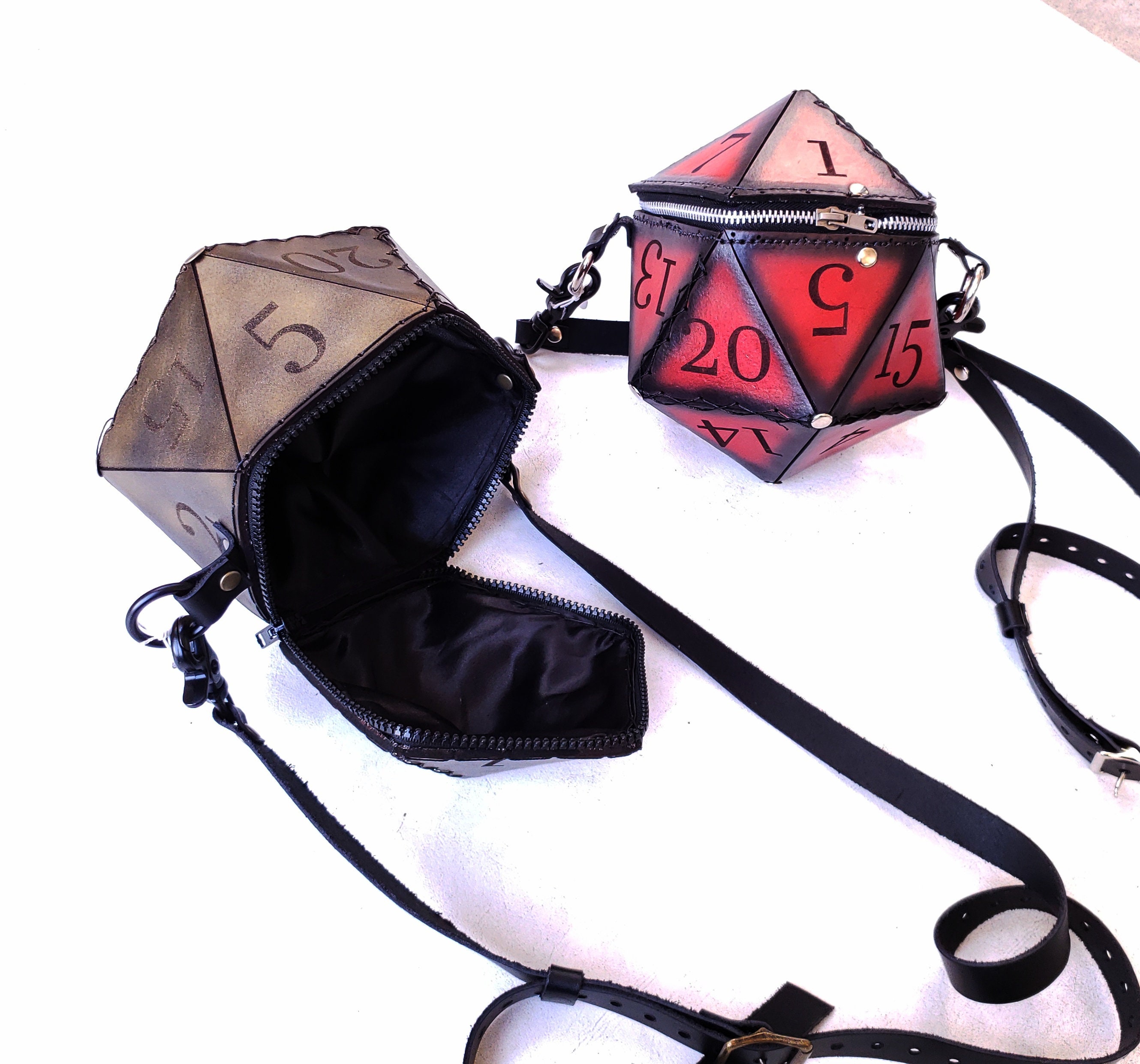 D20 Leather Purse Dice Bag Gamer Gift Dungeons and Etsy