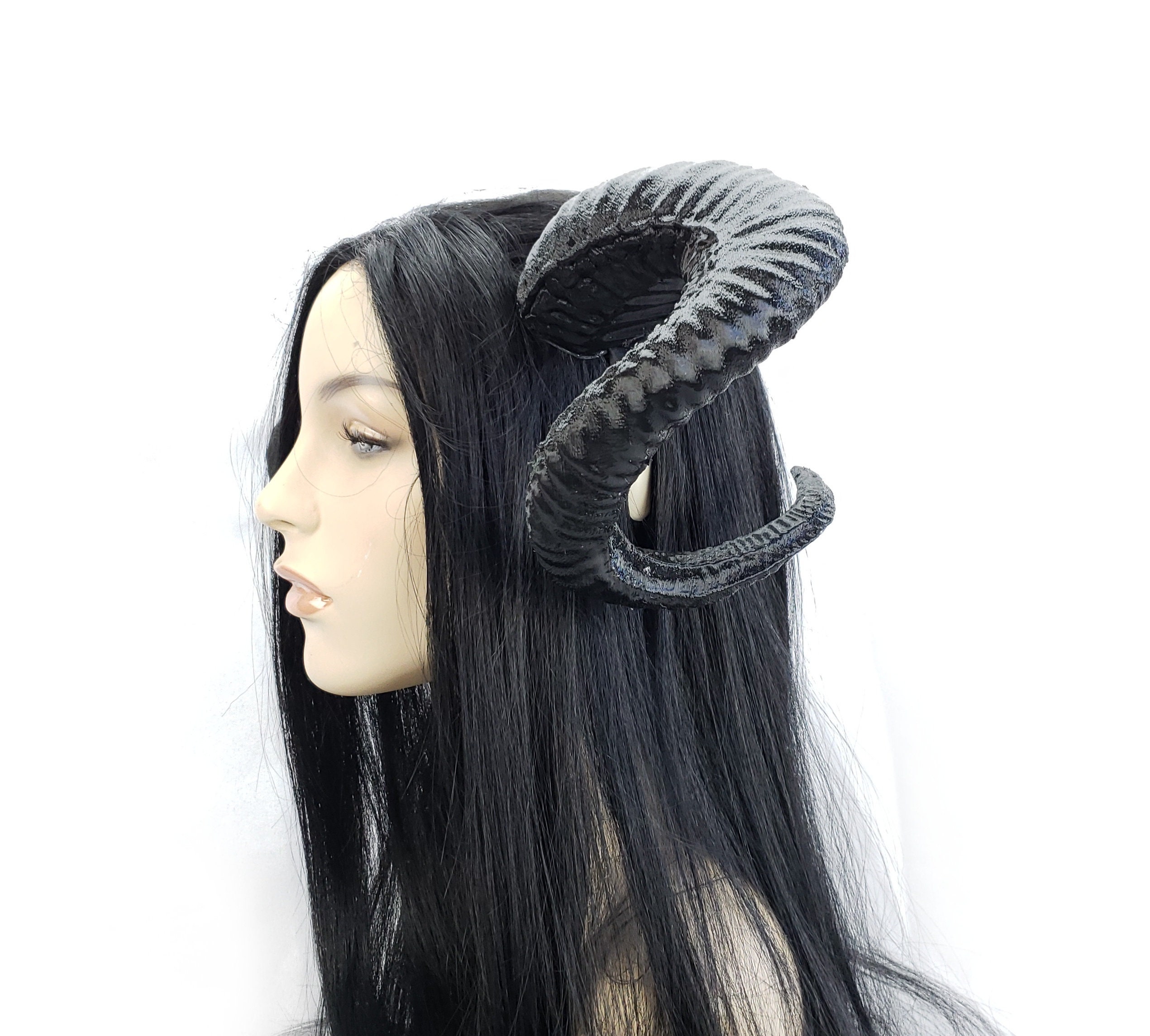 Costume Spiral Horns Queen Of Hades Horns Demon Horns Etsy