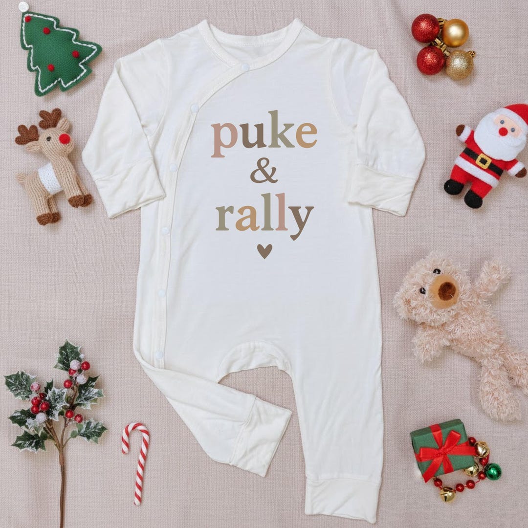 Puke & Rally Bubble Romper, Pregnancy Announcement, Funny Baby Bodysuit ...