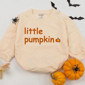 Little Pumpkin Baby Romper, Baby Girl Boy Halloween Bodysuit, Halloween Baby Outfit, Newborn Romper, Fall Baby Clothes