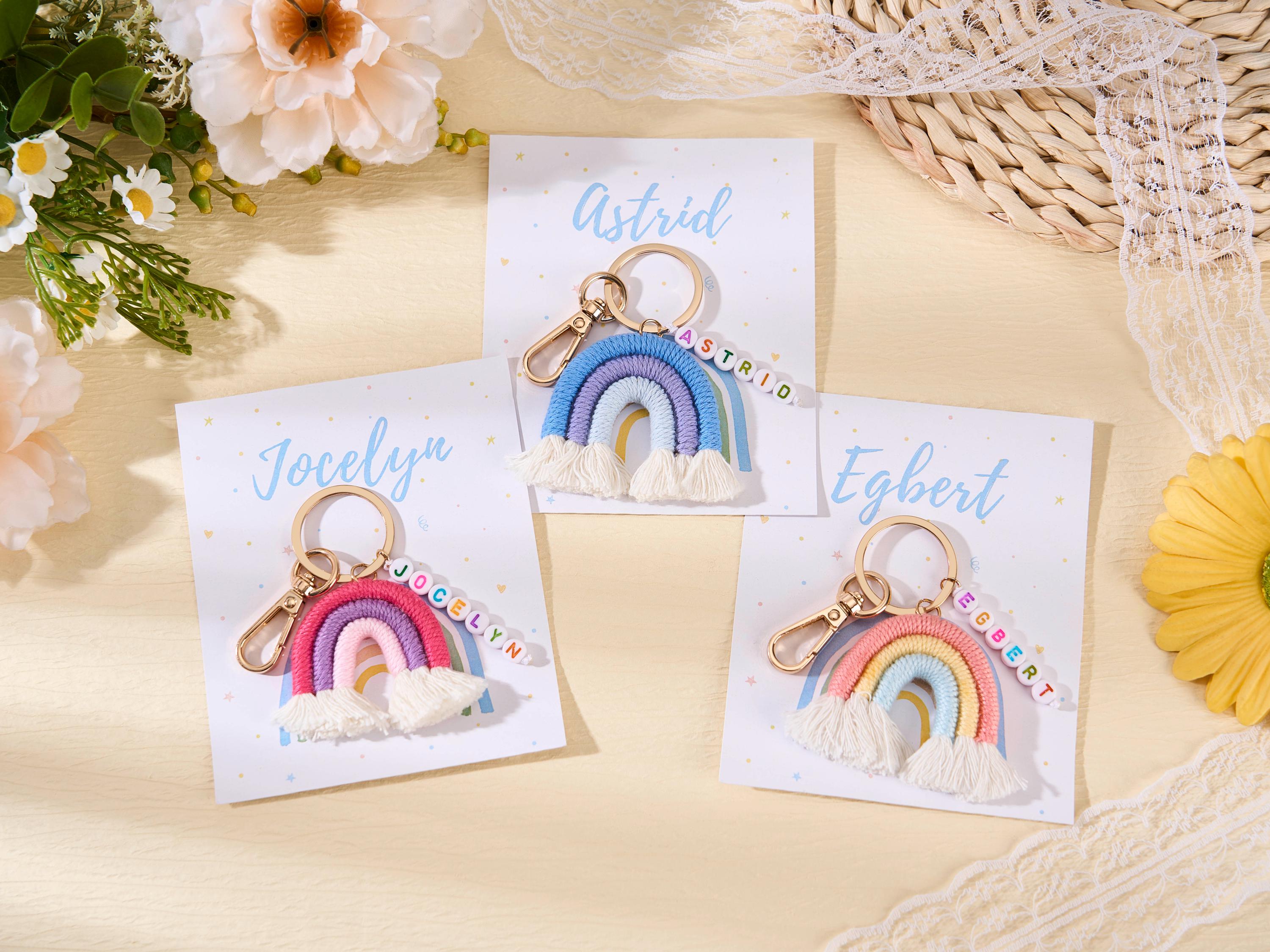 Portachiavi Claraluna 2024 argento arcobaleno con strass l.7,5cm