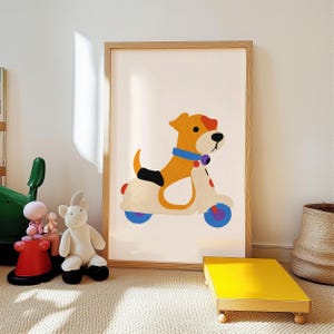 Whimsical kids wall art, playful nursery room prints, eclectic kids room decor, modern playroom art, playful animal prints, baby room decor