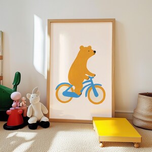 Whimsical kids wall art, playful nursery room prints, eclectic kids room decor, modern playroom art, playful animal prints, baby room decor