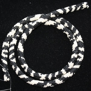 PADRÃO Zebra de Conta de Semente para Ponto Peiote Tubular