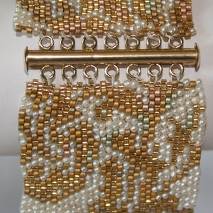 Seed Bead PATTERN ONLY for Peyote Stitch Gold and Pearl - Etsy