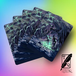 Cthulhu Horror Token for MTG, Pack of 5 custom art tokens to use with Magic the Gathering, Proxy card, human artist