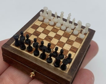 Animal Chess Set, Handcarved Wooden Animal Chess Set