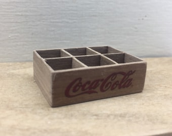 Dollshouse miniature bottles holder, miniature crate, 1:12 scale