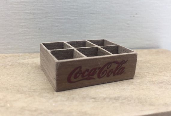 Dollshouse miniature bottles holder, miniature crate, 1:12 scale