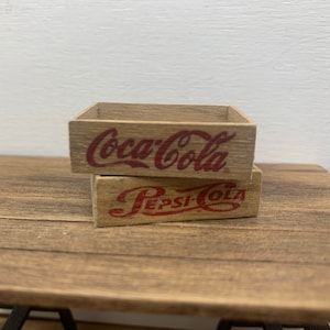 Dollshouse miniature crates, Miniature shop crate, wooden box 1:12th one inch scale, miniature vintage  crate, Dollshouse wine