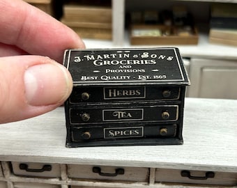 Dollshouse miniature furniture, 1:12  chest of drawers,