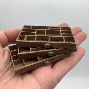 Miniature printer drawer, miniature furniture, miniature one inch 1:12 scale furniture, dollshouse furniture
