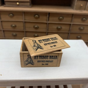 Dollshouse miniature crate, ,miniature wooden box,  miniature crate
