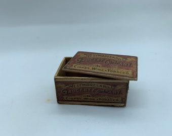 Dollhouse Miniature Wooden Crate, Aged Grocery Box, 1:12 Scale