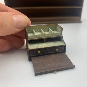 Dollshouse miniature writing box, one inch 1:12 scale stationery box, dollshouse office, miniature box