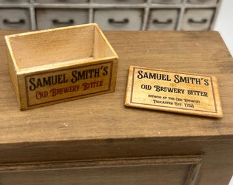 Dollshouse Miniature Wooden Crate, Beer Print, 1:12 Scale