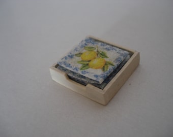 Dollshouse miniature napkins, miniature kitchen, Dollshouse kitchen , miniature table, One inch scale