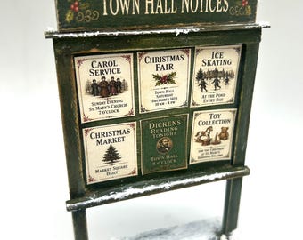 Dollshouse miniature Christmas sign, 1:12th scale
