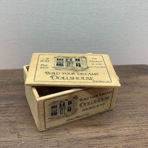Dollshouse miniature crate, ,miniature wooden box,  miniature crate