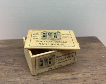 Dollshouse miniature crate, ,miniature wooden box,  miniature crate