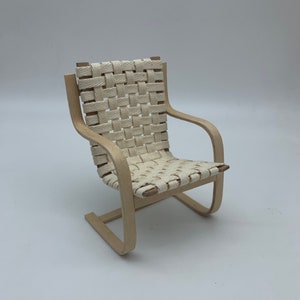 Dollshouse miniature armchair, Miniature furniture 1:12 one inch scale, Dollshouse modern chair, dollhouse furniture