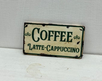 Dollshouse miniature Coffee sign, 1:12 scale