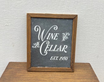Miniature menu blackboard, miniature sign, dollshouse sign, miniature menu sign, dollshouse miniature wine, one inch scale