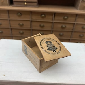 Dollshouse miniature crate, ,miniature wooden box,  miniature crate