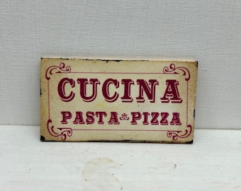 Dollshouse miniature Italian food sign,, 1:12 scale