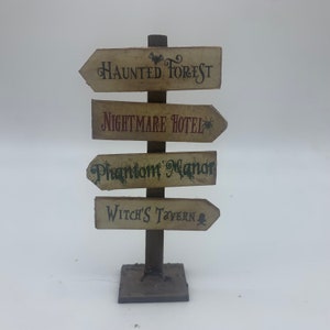 Dollshouse miniature Halloween sign  -  Magical sign -miniature one inch 1:12th scale-wizard miniature, dollshouse witch sign