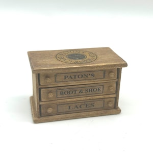Dollshouse miniature furniture,  one inch 1:12 scale furniture, miniature chest of drawers,  dollshouse furniture