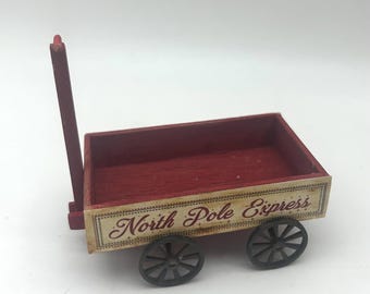Dollshouse miniature Christmas  wagon, 1:12 scale
