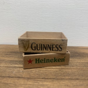Dollshouse miniature crates, Miniature shop crate, wooden box 1:12th one inch scale, miniature vintage  crate, Dollshouse beer