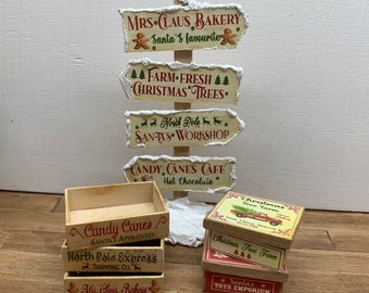 Dollshouse miniature Christmas sign, 1:12 scale