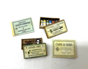 Dollshouse miniature painter set, 1:12 scale