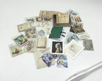 Dollshouse miniature art ephemera ,1:12 scale