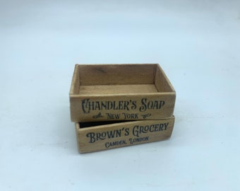 Dollshouse miniature crates, 1:12 scale